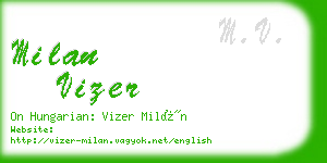 milan vizer business card